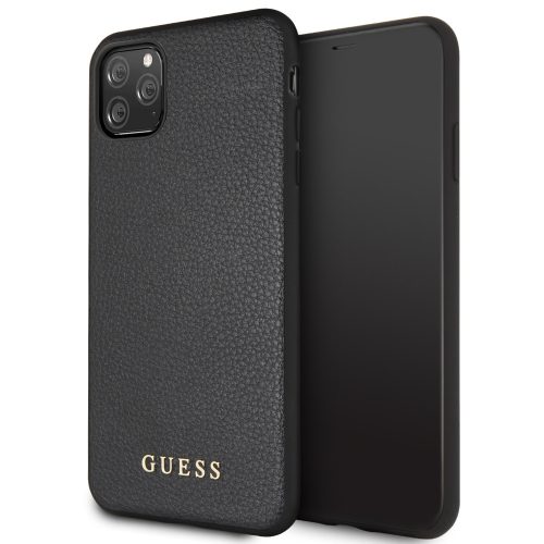 Guess iPhone 11 Pro Max Iridescent (GUHCN65IGLBK) hátlap, tok, fekete