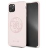 Guess iPhone 11 Pro Max Silicone 4G Tone On Tone (GUHCN65LS4GLP) hátlap, tok, rózsaszín