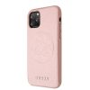 Guess Saffiano 4G Circle Logo iPhone 11 Pro Max (GUHCN65RSSASRG) hátlap, tok, rozé arany