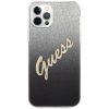Guess iPhone 12 Pro Max Glitter Gradient Script (GUHCP12LPCUGLSBK) hátlap, tok, fekete
