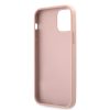 Guess iPhone 12 Pro Max Saffiano Big 4G Metal Logo (GUHCP12LSA4GGPI) hátlap, tok, rózsaszín