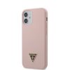 Guess iPhone 12 Mini Metal Triangle (GUHCP12SLSTMLP) hátlap, tok, rózsaszín