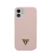 Guess iPhone 12 Mini Metal Triangle (GUHCP12SLSTMLP) hátlap, tok, rózsaszín