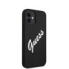 Guess iPhone 12 Mini Silicone Vintage (GUHCP12SLSVSBW) hátlap, tok, fekete