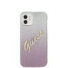 Guess iPhone 12 Mini Vintage Glitter Gradient (GUHCP12SPCUGLSPI) hátlap, tok, rózsaszín