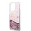 Guess iPhone 13 Pro Big 4G Liquid Glitter (GUHCP13LLG4GPI) hátlap, tok, rózsaszín