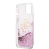 Guess iPhone 13 Big 4G Liquid Glitter (GUHCP13MLG4GPI) hátlap, tok, rózsaszín