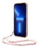 Guess iPhone 14 Pro Translucent Pearl Strap (GUHCP14LHGCOHP) hátlap, tok, rózsaszín