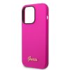 Guess iPhone 14 Pro Silicone Vintage Gold Logo (GUHCP14LSLSMF) hátlap, tok, pink