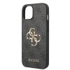 Guess iPhone 14 4G Metal Logo (GUHCP14S4GMGGR) hátlap, tok, sötétszürke