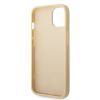 Guess iPhone 14 Glitter Flakes Metal Logo (GUHCP14SHGGSHD) hátlap, tok, arany