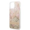Guess iPhone 14 Flower Liquid Glitter (GUHCP14SLFLSD) hátlap, tok, színes
