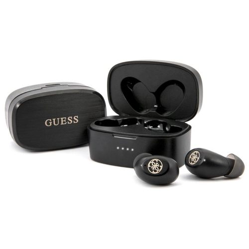 Guess vezeték nélküli headset, fülhallgató, töltő (GUTWSJL4GBK) tokkal, fekete