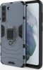 Armor Ring Samsung Galaxy S21 FE hátlap, tok, sötétkék