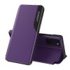 Eco Leather View Case Samsung Galaxy A22 5G oldalra nyíló tok, lila