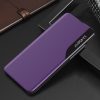 Eco Leather View Case Samsung Galaxy A22 5G oldalra nyíló tok, lila