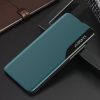 Eco Leather View Case Samsung Galaxy A32 5G oldalra nyíló tok, sötétzöld