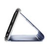 Clear View Case Flip Cover For Samsung Galaxy S22 Ultra oldalra nyíló tok, sötétkék