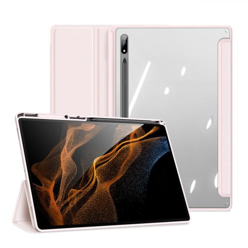 Dux Ducis Toby Series Samsung Galaxy Tab S8 Ultra 14.6" X900 (2022) oldalra nyíló smart tok, rózsaszín