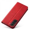 Magnet Fancy Case Samsung Galaxy S22 Plus oldalra nyíló tok, piros
