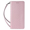 Magnet Strap Case Samsung Galaxy S22 Plus oldalra nyíló tok, rózsaszín