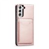 Magnet Card Case for Samsung Galaxy S22 Plus oldalra nyíló tok, rózsaszín