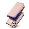 Magnet Card Case Samsung Galaxy S22 Ultra oldalra nyíló tok, rózsaszín