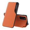 Eco Leather View Case Samsung Galaxy A52 4G/A52 5G/A52s 5G oldalra nyíló tok, narancssárga