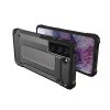 Hybrid Armor Tough Rugged Samsung Galaxy S23 Ultra ütésálló hátlap, tok, fekete