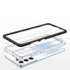Clear 3in1 Frame Samsung Galaxy S23 hátlap, tok átlátszó-fekete