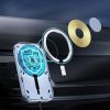 Choetech T200-F Car Magnetic Mount Inductive Qi Charger Magsafe/Qi kompatibilis vezeték nélküli töltő és tartó, szellőzőrácsra, mágneses, 15W, fekete
