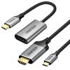 Choetech USB-C kábel és adapter Kit, HDMI/USB-C+USB-C/HDMI 3840 x 2160 60Hz 2m, szürke