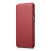 iCarer Leather Folio Samsung Galaxy S8 Plus eredeti bőr, oldalra nyíló tok, piros