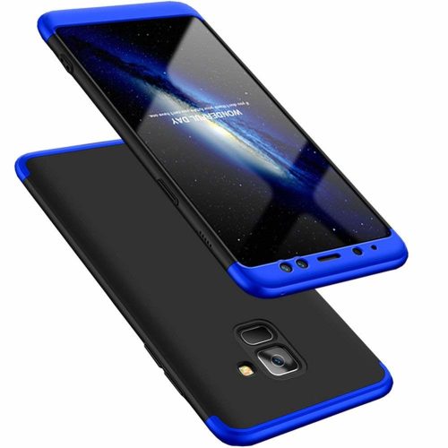 Full Body Case 360 Samsung Galaxy A8 (2018) A530 hátlap, tok, fekete-kék