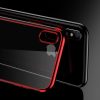 Clear Color Case Gel TPU Electroplating frame Cover for Samsung Galaxy A40 black