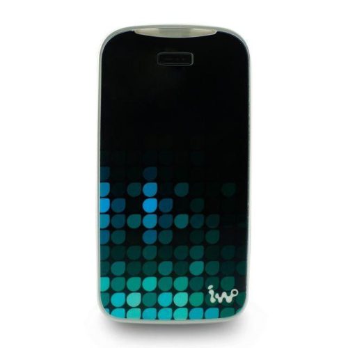 IWO P26 Li-Polimer Dual-USB Power Bank, hordozható külső akkumulátor, 5000 mAh, kék