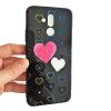 Hearts Samsung Galaxy S9 Plus mintás, hátlap, tok, fekete