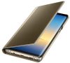 Clear View Case cover Samsung Galaxy A02s oldalra nyíló tok, rozé arany