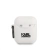 Karl Lagerfeld Apple Airpods Choupette (KLACA2SILCHWH) szilikon tok, fehér