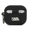 Karl Lagerfeld Apple Airpods 3  (KLACA3SILKHBK) szilikon tok, fekete