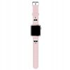 Karl Lagerfeld Apple Watch 2/3/4/5/6/7/Se 42/44/45mm Karl & Choupette (KLAWLSLCKP) szilikon óraszíj, rózsaszín