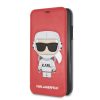 Karl Lagerfeld Cosmonaut iPhone Xr (KLFLBKI61KSCORE) oldalra nyíló, tok, piros