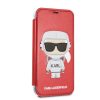 Karl Lagerfeld Cosmonaut iPhone Xr (KLFLBKI61KSCORE) oldalra nyíló, tok, piros