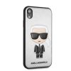 Karl Lagerfeld iPhone Xr Ikonik Karl (KLHCI61IKPUSI) hátlap, tok, ezüst