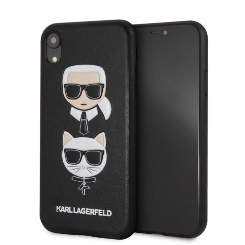 Karl Lagerfeld iPhone Xr Karl and Choupette (KLHCI61KICKC) hátlap, tok, fekete