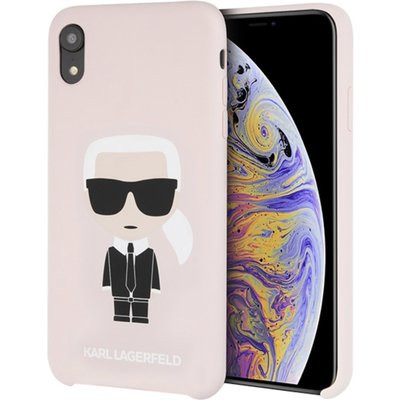 Karl Lagerfeld iPhone Xr Silicone Karl Iconic Full Body (KLHCI61SLFKPI) hátlap, tok, rózsaszín