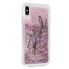 Karl Lagerfeld iPhone Xs Max (6.5) Liquid Stars Glitter (KLHCI65TRKSIGPI) hátlap, tok, rózsaszín