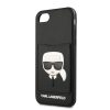 Karl Lagerfeld iPhone 7/8/SE (2020) CardSlot (KLHCI8CSKCBK) hátlap, tok, fekete