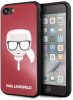 Karl Lagerfeld Iconic Karl"s Head iPhone 6/6S/7/8/SE (2020) (KLHCI8DLHRE) hátlap, tok, piros