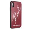 Karl Lagerfeld Hard Case Glitter Signature iPhone 6/6S/7/8/SE (2020) (KLHCI8DLKSRE) hátlap, tok, piros